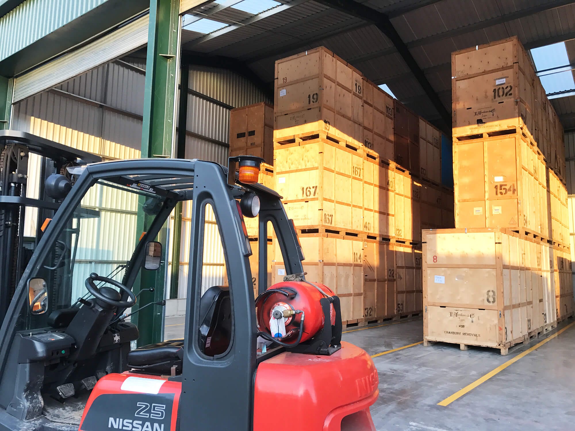 Secure Storage Containers at Cranburys Winchester Facility